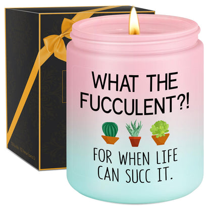 Miracu Succulent Candle, Get Well Presents for Women, Cheer up Idea, Pick Me up, Break up, Plant Lover Gifts for Women, Funny Birthday Mothers Day Cool Gifts for Plant Lovers Mom Lady Friend Wife Her