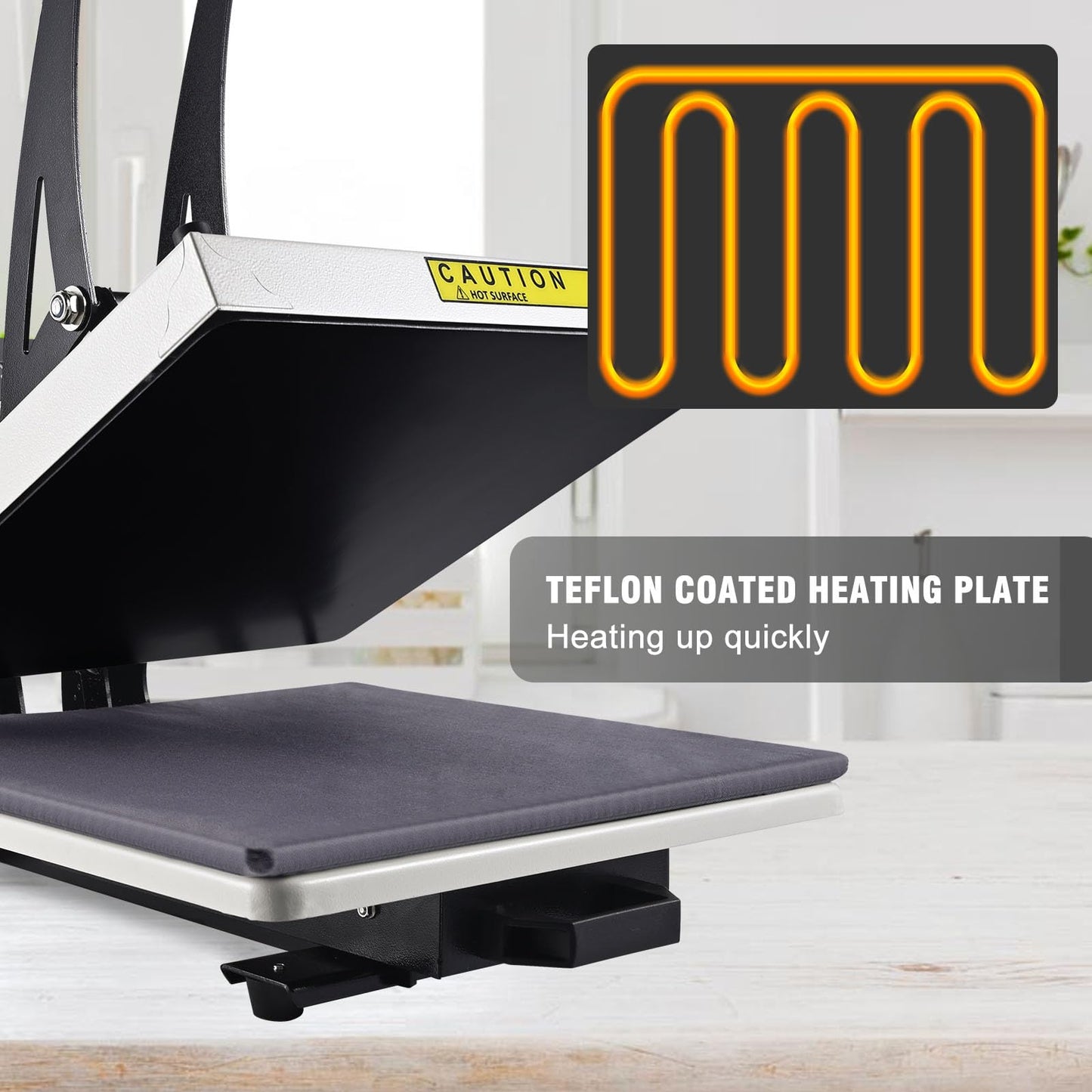 ColorSub Heat Press 15x15 inch Industrial Quality Heat Press Machine with Slide Out Drawer, Heat Press Machine for T Shirts, White