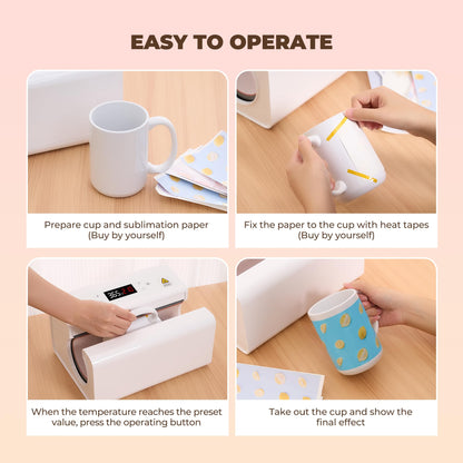 CURECURE Auto Tumbler Heat Press Machine, Fast and Evenly Heat-up, Adjust Temperature and Time, Auto Shut-Off, Mug Heat Press Use for 11-30oz Sublimation Tumblers, Mugs, Water Bottle, Glasses