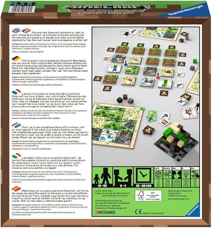 Ravensburger Minecraft: Builders &amp Biomes - Engaging Strategy Board Game | Ideal for 2-4 Players | Perfect for Ages 10 &amp Up | Authentic Minecraft Experience | Great Gift for Minecraft Enthusia