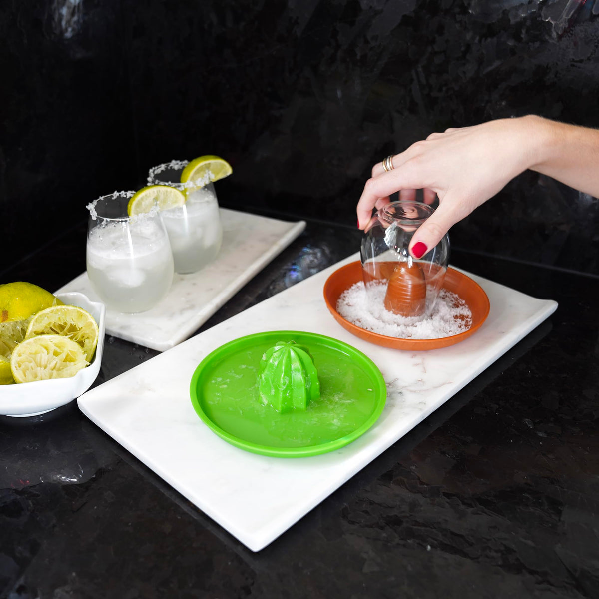 Pund'it Salt of The Border, Margarita Salt Rimmer and Manual Hand Juicer Set