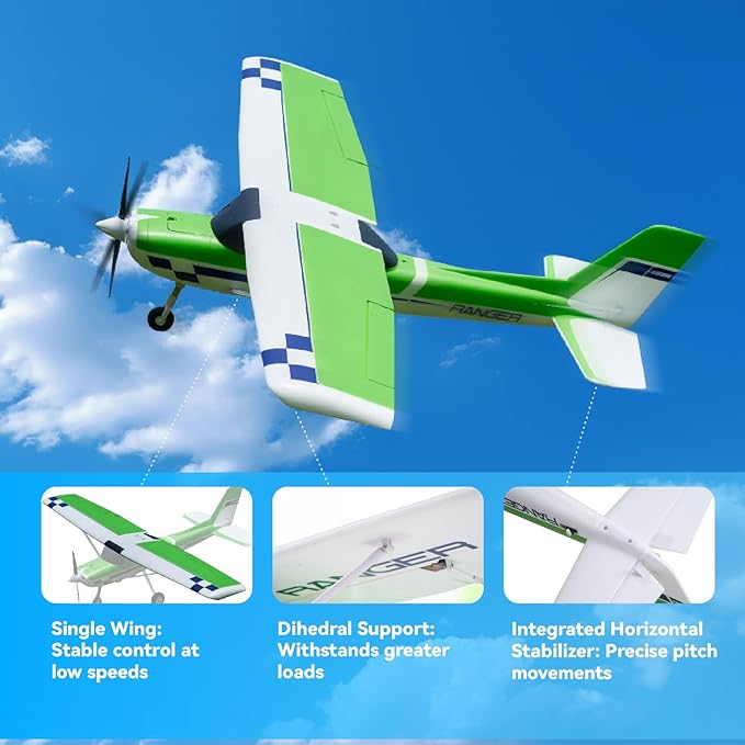 Fms Rc Planes for Adults Beginners 1220mm Ranger Remote Control Airplane with Reflex Yellow Hobby Rc Airplanes PNP