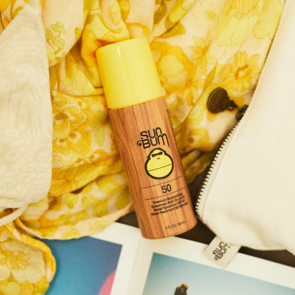 Sun Bum Original SPF 50 Roll-On Sunscreen Body Lotion - Broad Spectrum Moisturizing Sunscreen with Vitamin E - Hawaii 104 Act Compliant (Made without Octinoxate & Oxybenzone) - Travel Friendly - 3 oz