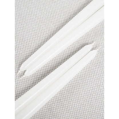 CANDWAX 8 inch White Taper Candles Set of 4 - Unscented Dripless Tapers - Smokeless Christmas Tapers - 6 Hours Burning Time Tapered White Candlesticks - Christmas Candle Sticks