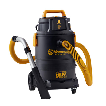 Vacmaster Pro 8 gallon Certified Hepa Filtration Wet/Dry Vac,Black
