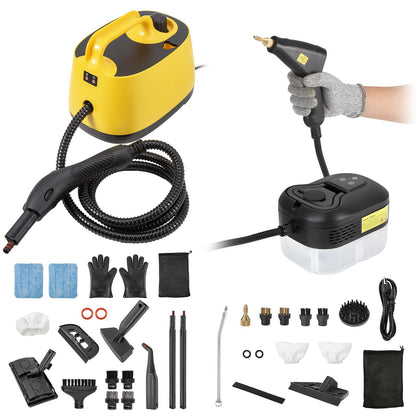 BEAMNOVA 1.5L Yellow Steam Cleaner Electric Household Steamer with Roller + BEAMNOVA Steam Cleaner for Car Detailing 1.2L (41oz) Water Tank