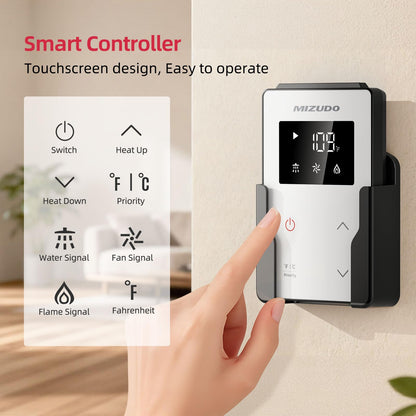 MIZUDO 180,000 BTU Natural Gas Tankless Water Heater, Outdoor Installation Up to 8.1 GPM, CSA Certified Instant Hot Water Heater for Residential Whole House, GEN 3