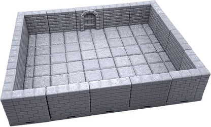 EnderToys Locking Dungeon Tiles - Masonry and Stone Wargame Terrain for Tabletop 28mm Miniatures 3D Printed Scenery