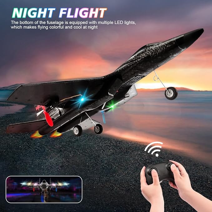Fremego SU27 RC Plane 2.4GHZ RC Airplane Ready to Fly Remote Control Airplane W/ 2 Batteries &amp 6-axis Gyro Stabilizer 2CH RTF Hobby RC Glider for Beginners Kids Boys Girls Adults
