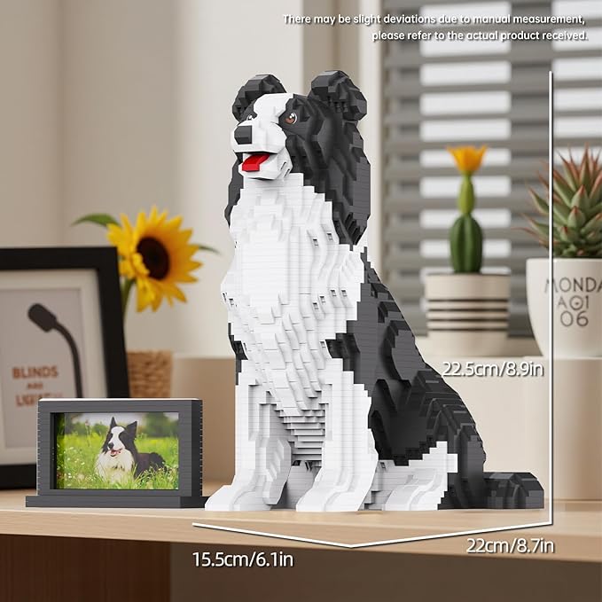 Animal Dog Adorable Pet Collie Building Block Set (3075 Pieces) - Secret Small Storage Box Inside! Ideal Toy for Dog Lovers Kids &amp Adults