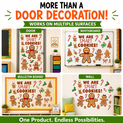 Hello Hallway Classroom Door Decorations for Teachers, Christmas | Reusable Peel & Stick Door & Whiteboard Decor Kit | Preschool Pre-K Kindergarten Classroom Decor | Teacher Supplies