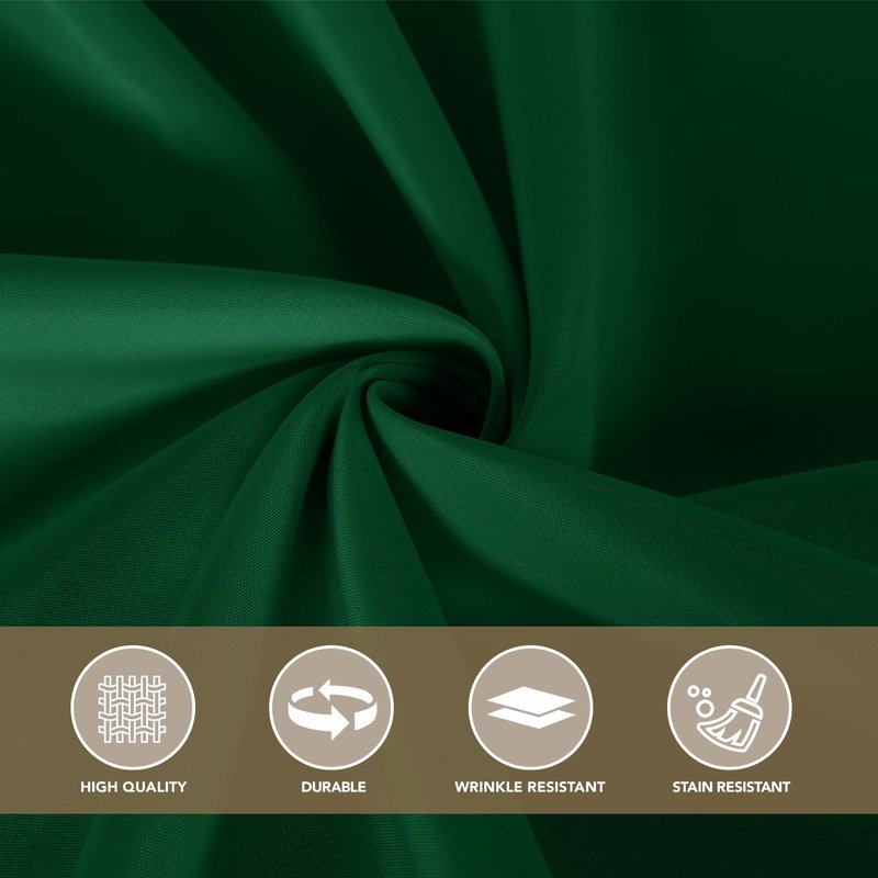 sancua Tablecloths for 6 Foot Rectangle Tables, 8 Pack - Washable Polyester Fabric Table Cloth for Chirstmas Party, Birthday, Banquet Reception, 54x108 Inch Hunter Green