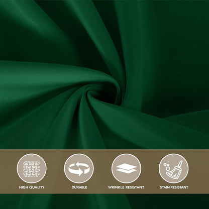 sancua Tablecloths for 6 Foot Rectangle Tables, 8 Pack - Washable Polyester Fabric Table Cloth for Chirstmas Party, Birthday, Banquet Reception, 54x108 Inch Hunter Green