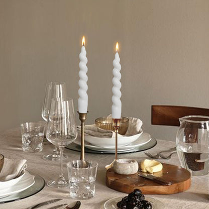 4PCS Unscented Spiral Candle Handmade Black Short Candlesticks 7.5Inch Smokeless Taper Candles Long Lasting Burn Candle Sticks Small Twisted Candlestick for Halloween Decoration