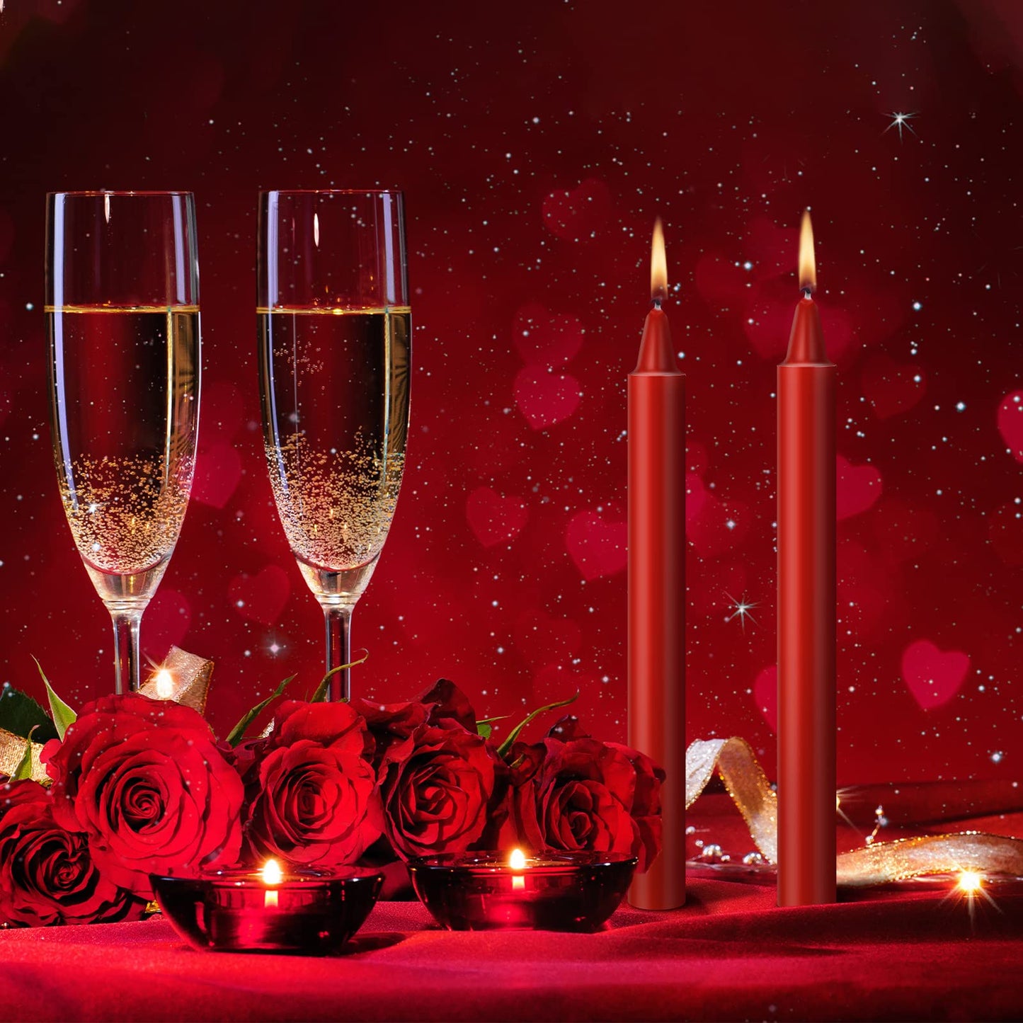 Boao 10 Pieces Low Temperature Candles Wax Low Heat Dripping Candles for Wedding Valentine Gift Decorations Supplies(Red, Black, Purple)