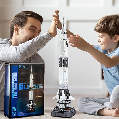 APENGBAOL Saturn V Space Rocket and Vehicles Building Blocks Set613 Precision Space Shuttle Building Block Toys for Kids .Gifts for Adults
