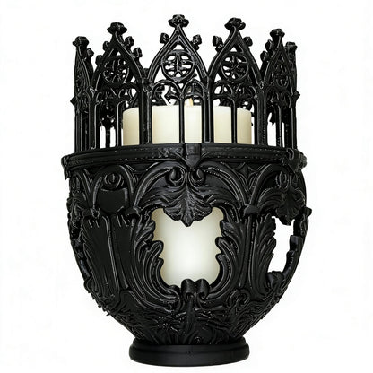 Candle Holders for Pillar Candles - Cathedral Design Table Centerpiece - Candlelight Stand | for Home Dinner Room Fireplace Mantel Farmhouse Wedding