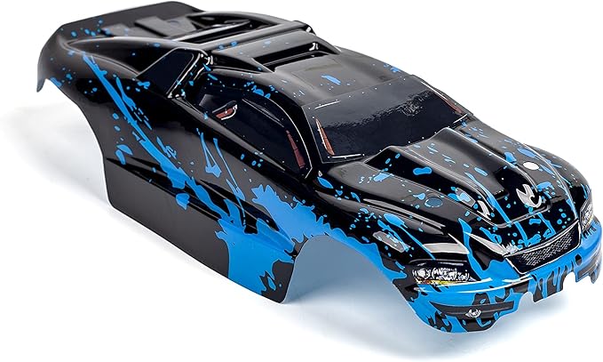 SummitLink Custom Body Muddy Blue Over Black Style Compatible for e-Revo Mini 1/16 Scale RC Car or Truck (Truck not Included) ERMN-BB-01