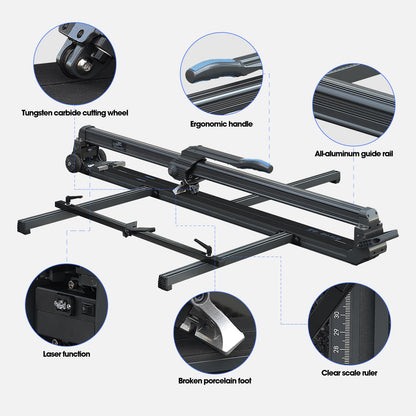 48 Inch Large Manual Tile Cutter,Professional-grade tile cutting tools,for Porcelain Ceramic (48 inch)