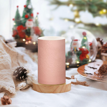 Eionryn Rose Gold Cement Texture Flameless Candles Pink Marble Stone Battery Operated LED Candles with Remote Timer Electric Candles for Home Party Decor 2pcs