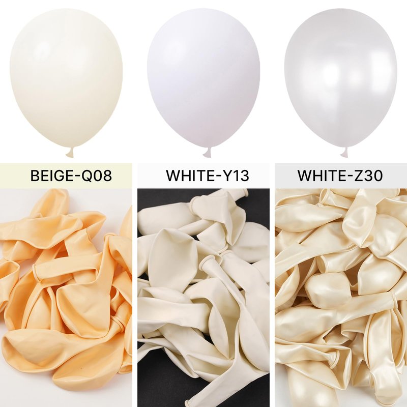 PartyWoo White Balloons 99pcs Different Sizes Pack of 36 18 12 10 5 Inch Matte White Latex Balloon Arch Kit Garland for Wedding Bridal Graduation Baby Shower Birthday Party Decorations White-Y13