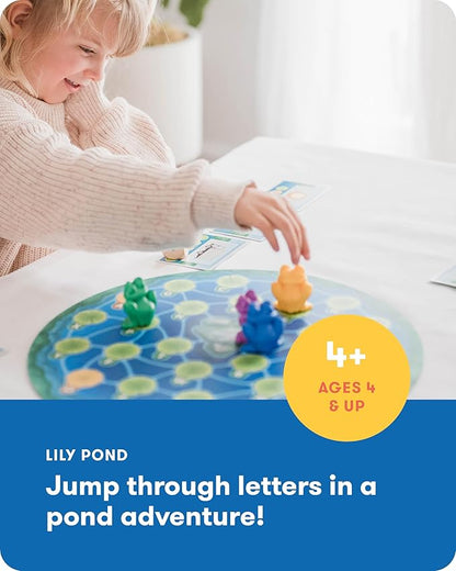 SimplyFun Lily Pond - Educational Game to Practice Early Reading and Spelling - an Engaging and Fun Toddler Game - 2 to 4 Players Ages 4 &amp Up