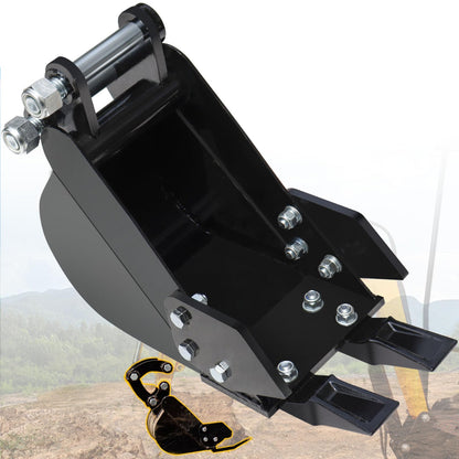 DANWIWEE Mini Excavator Bucket 7.78in Excavator Attachments, 200mm Narrow Digging Buckets, Hole Diameter 0.98in, Center Wheelbase 3.54in, Bucket Metal Trenching Digger with Metal Teeth