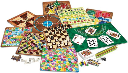 365 Games - Traditional Strategy Board &amp Card Games Tin Storage Container Game for Each Day of Year Family Ages 6+ 1-8 Players