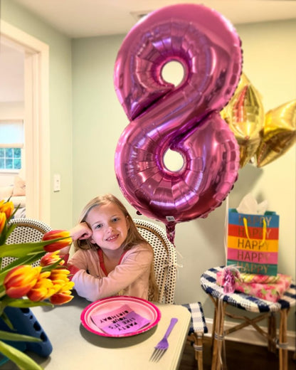 Pink Number 27 Balloons 40 inch, 27 Number Balloons, 27th Birthday Decorations, 27 Year Old Women Pink Party Supplies