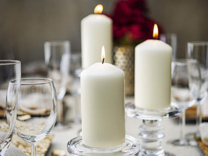 BOLSIUS 12 Ivory Pillar Candles Set - Unscented 43 Hour Long Lasting Candles - 2.7 x 5-inch Dripless Clean Burning Smokeless Dinner Candle - Perfect for Weddings Parties and Special Occasions