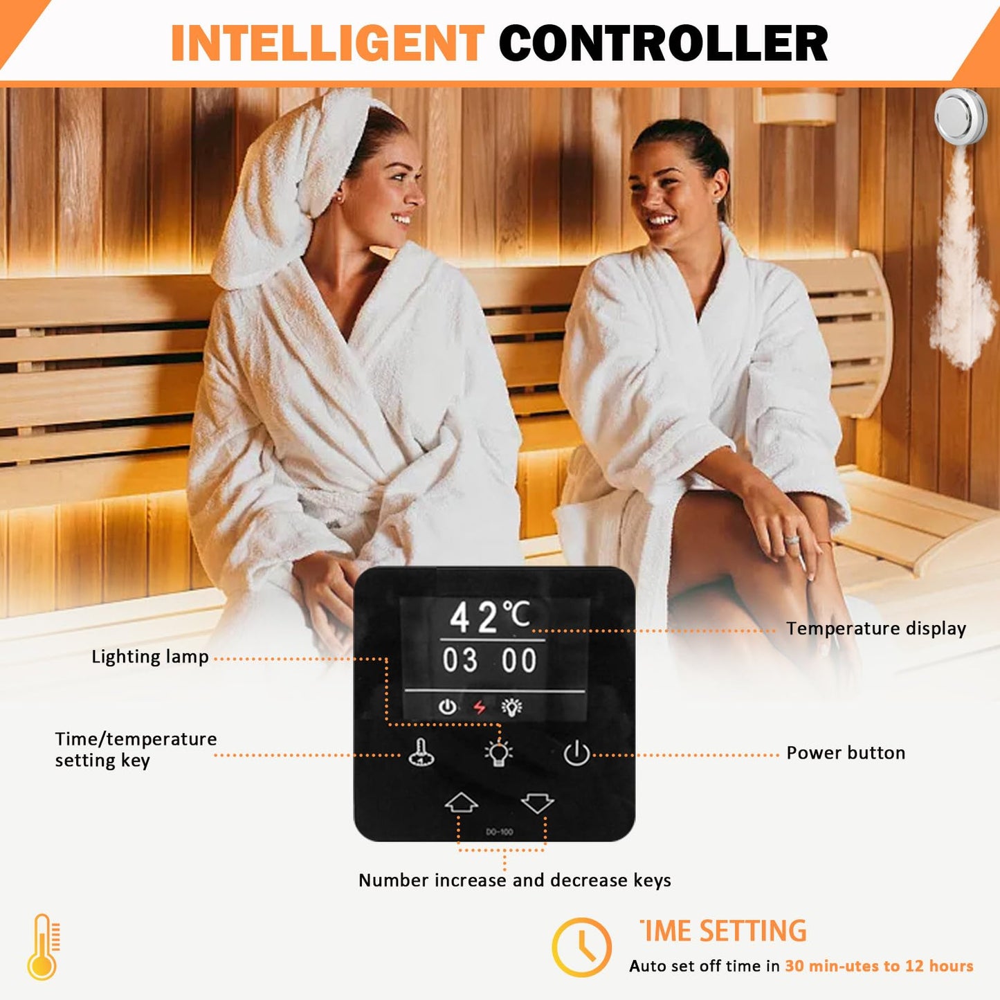 TONGTONGFA,Steam shower generator,9kw Household-Commercial,Steam shower generator kit, with self-draining system,Temperature adjustable 95-131°F,Applicable space 315～350ft3(9KW)