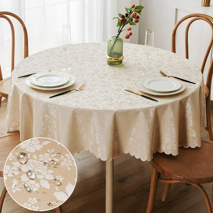 Smiry Round Table Cloth, Waterproof Heavy Duty Vinyl Tablecloths, Wipeable Washable Table Cover for Kitchen and Dining Room (Purple, 70" x 70")