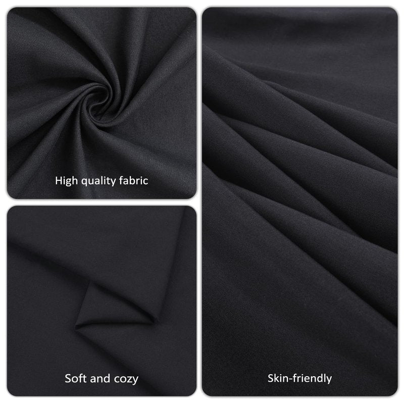 pepmily 8 Pack Black Tablecloths 60x102 Inch Table Cloths for 6 Foot Rectangle Tables, Wrinkle Resistant Washable Rectangular Fabric Table Cover for Dining Wedding Banquet Camping Party