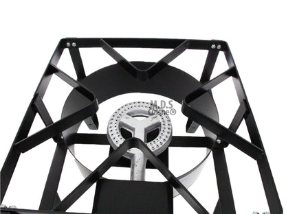M.D.S Cuisine Cookwares Single High Pressure Gas Burner Square Patio Outdoor Stove Propane Camping Heavy Duty