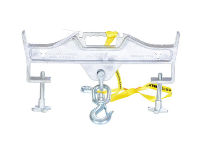 Vestil D-FORK-4-SL Steel Double Swivel Hoist Optioning Hook 2 In x 23-3/16 In x 14-1/2 In 4000 Lb. Capacity Silver