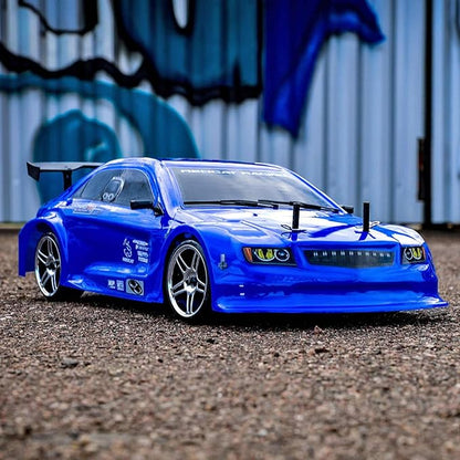 Redcat Racing Lightning EPX RC Drift Car 1/10 Scale 4WD with 2.4GHz Radio 19T Brushed Motor Tunable Suspension Remote Control Car with Battery and Charger - Metallic Blue