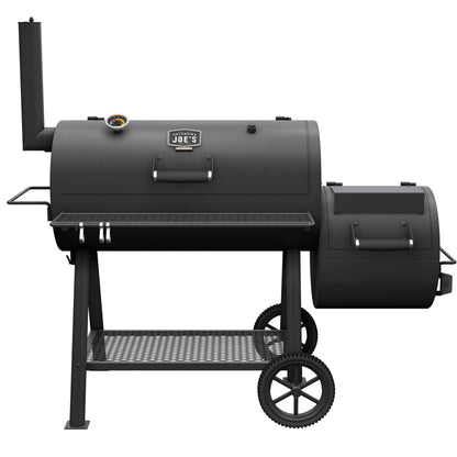 Oklahoma Joe's Highland Offset Charcoal Smoker and Grill with 900 sq. in. Cooking Area in Black