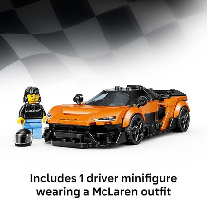 LEGO Speed Champions McLaren W1 Race Car Toy for Boys &amp Girls Ages 9+ - Building Set for Pretend Play &amp Display w/1 Driver Minifigure - Gift Idea for Kids &amp Supercar Fans - 77257