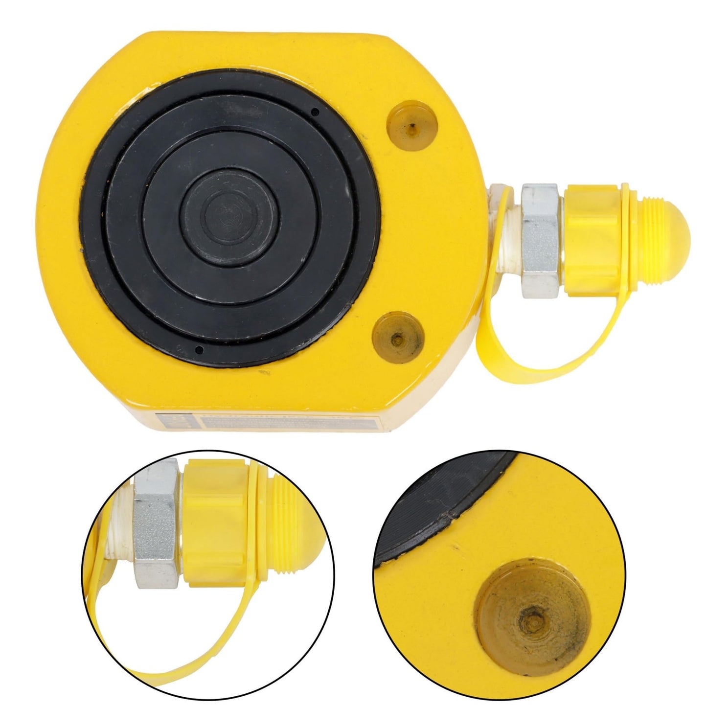 kimllier Low Profile Hydraulic Cylinder 30T 60mm Stroke Multi-Section Ram Jack for Industrial Machinery, Shipyard and Bridge Construction Lifting