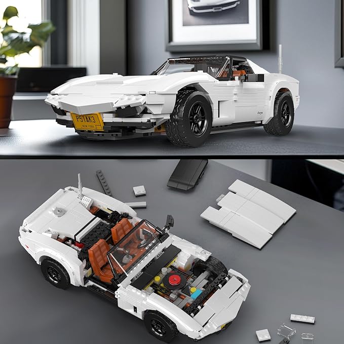 Mould King 10198 Technology Supercar Building Block Kits Car Model Building Sets MOC Car Gift for Adult Collections Enthusiasts 1347 Pieces