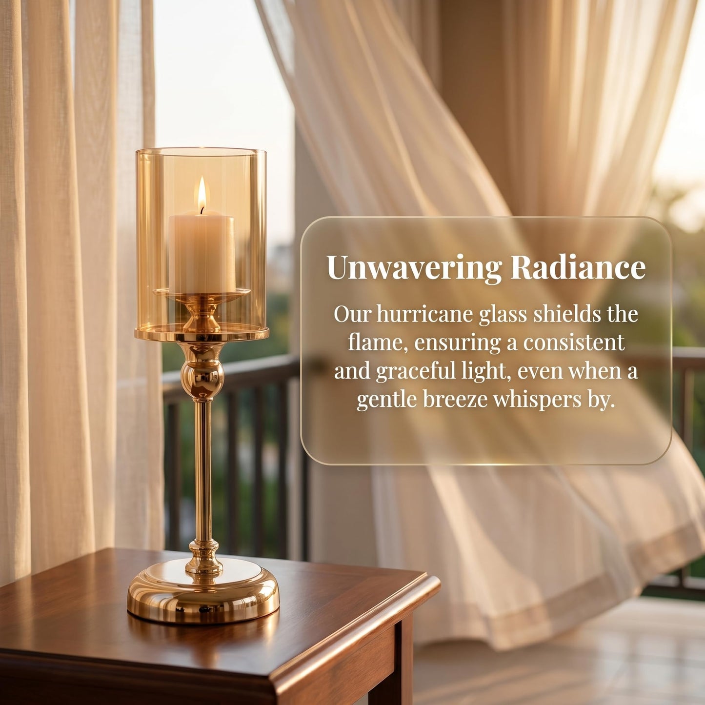 Oakernel Gold Hurricane Candle Holders - Set of 6 Tall Candlestick Holders Windproof Taper Candle Holders, Metal Stand for Table Centerpiece Outdoor Indoor Wedding Party Holiday Decor