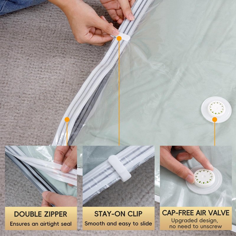 Vacuum Storage Bags with Electric Air Pump, 20 Pack (5 Jumbo, 5 Large, 5 Medium,5 Small) Space Saver Bag, Space Saver Bag, Vacuum Sealer Bags for Clothes, Blanket, Duvets, Pillows, Comforters, Travel
