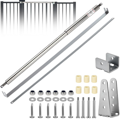 New TB400SS Hydraulic Outdoor Gate Closer for 75 to 175 lbs, Stainless Steel, Width 40 to 64 Inches, for Farms, Ranches, Gardens, Sports Complexes, Home Yards, Opening Pressure 6 to 12 Pounds