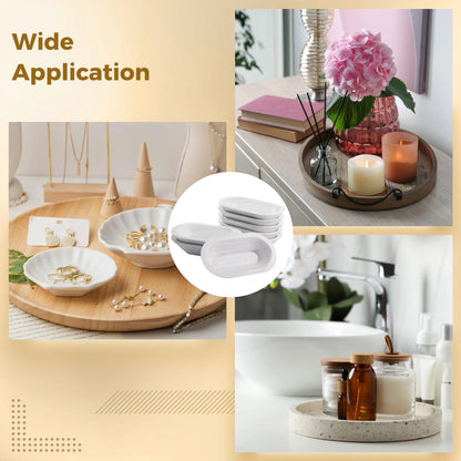 DORMIYA 8 PCS Wooden Dough Bowls, Rustic Wooden Candle Bowl for Decor, Woodens Dowls for DIY Candle Home Crafts Making, Farmhouse Decoration (White-8PCS)