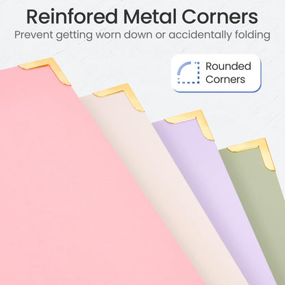 Sooez 2 Pack 3 Ring Binder with Metal Corners, Cute 1 Inch Binders Fits 175 Sheets of Paperwork, Three Ring Recipe Binder with Pocket for Women School Office Supplies, 8.5" x 11", Pink & Light Blue