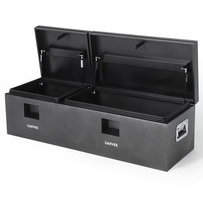 GarveeTech 56 Inch Truck Bed Tool Box, Heavy Duty Steel Truck Tool Box w/t-Handle Latch for Pickup Truck, Utility Tractor, RV, Waterproof Tool Chest for Storage & Organization, 56 × 16× 14 inch