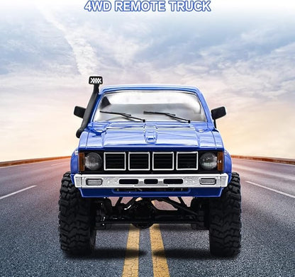 Mostop RC Crawler WPL C24 Rock Crawler RC Truck 4x4 Off Road 1:16 Scale RTR Remote Control Truck 2.4Ghz Proportional Steering RC Car with LED Lights Toys for Kids 6-8 8-12 Year Old Birthday Gift