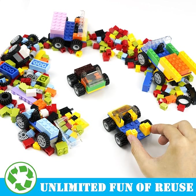 Classic Bricks Wheels and Axles Sets Over 400pcs Car Parts and Pieces Tires Educational Building Kits Toys