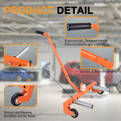 A A in EA116 Heavy Duty Adjustable Wheel Dolly, 660lbs Tire Dolly for Shop,Garage