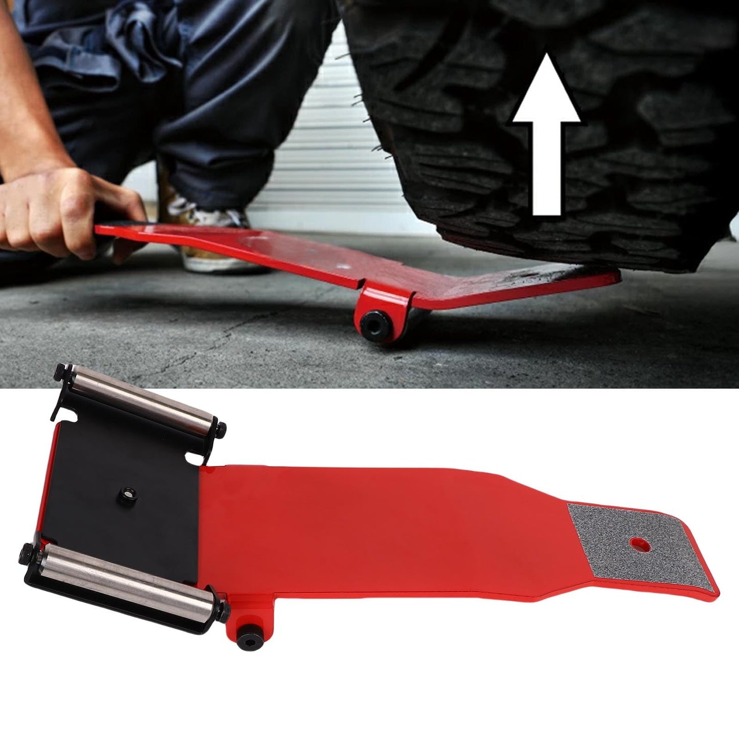 ciciglow Heavy Duty Tire Jack Tool, Portable Tire Lifter with Roller Plate for Cars SUVs Trucks Motorcycles ATVs UTVs Easy Alignment Rotation